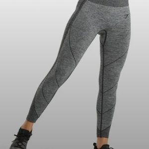 Gymshark Hyper Amplify Gray Seamless High-waisted Leggings Workout Women's S